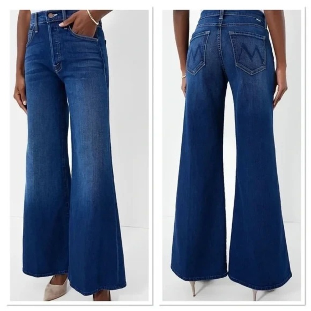 Mother Denim Womens The Tomcat Roller Jeans Wide Leg Button Fly Groovy Size 30
